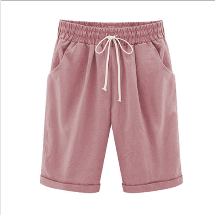 Summer Casual Solid Color Five-Part Pants For Women