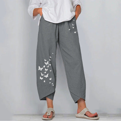 Women's Cotton And Linen Casual Pants