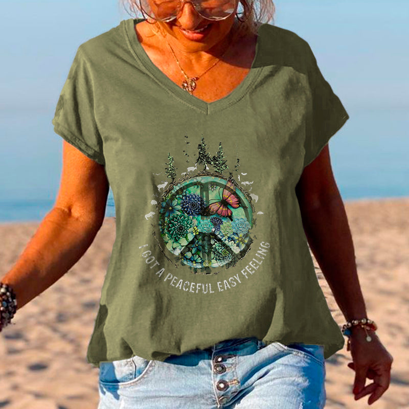 Butterfly Plants I Got A Peaceful Easy Feeling Graphic Tees