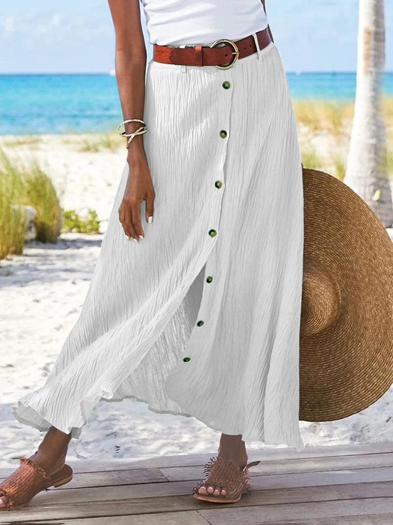Women's Cotton Linen A-line Skirt