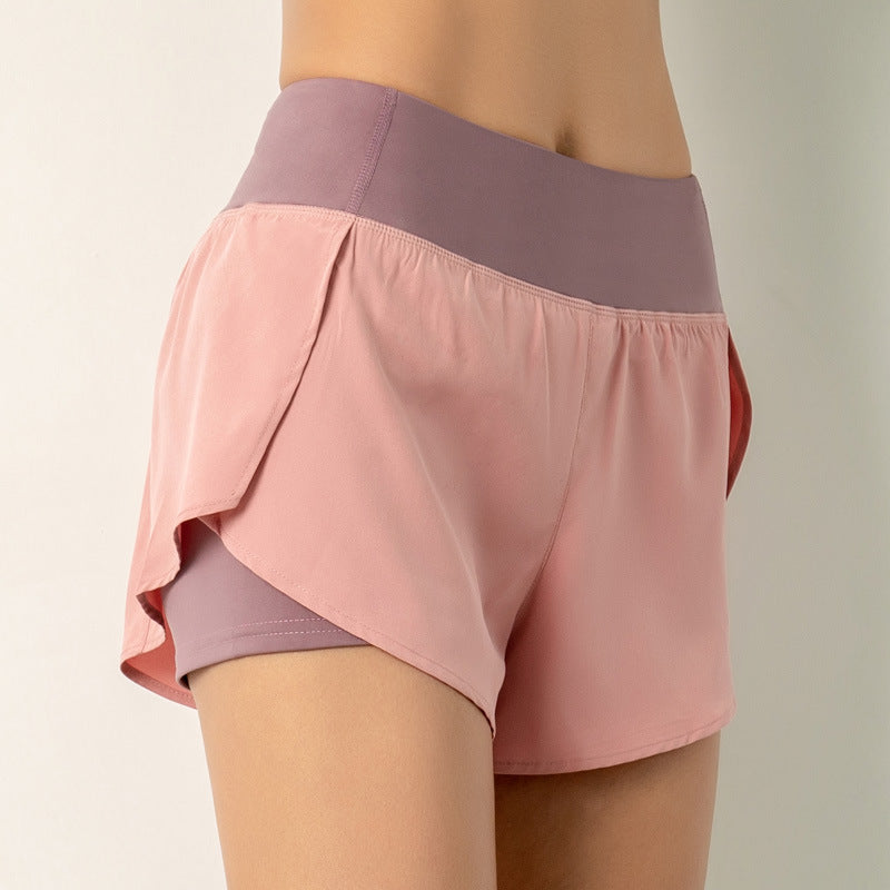 Fake Two Piece Fitness Pocket Athleisure Yoga Pants