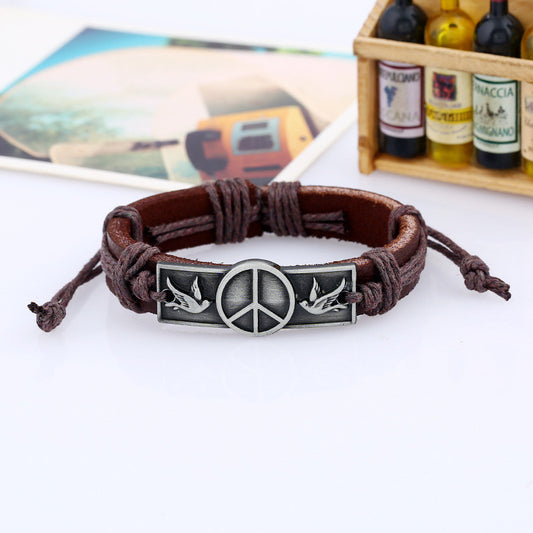 Peace Pigeon Vintage Adjustable Casual Bracelet