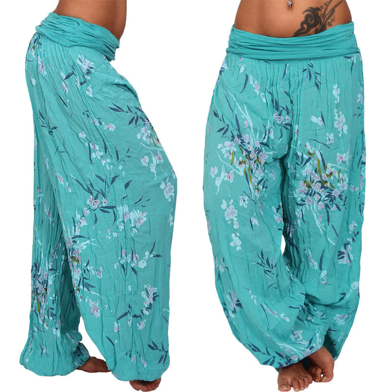 Ladies Floral Printed Harem Casual Pants