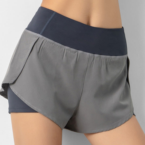 Fake Two Piece Fitness Pocket Athleisure Yoga Pants