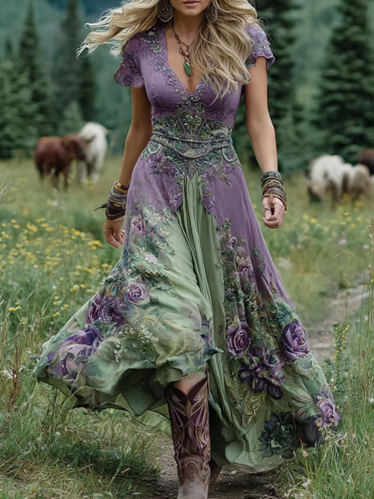 Denise™ Boho Floral Maxi Dress